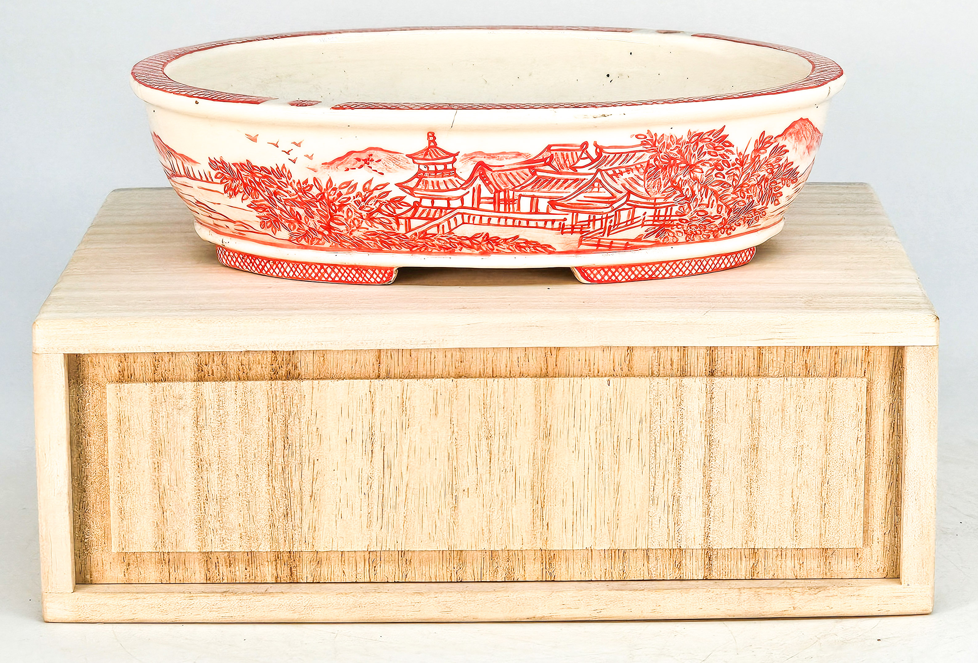 Bonsaischale Japan KouzanTakayama handbemalt 15,5x12,5x4cm