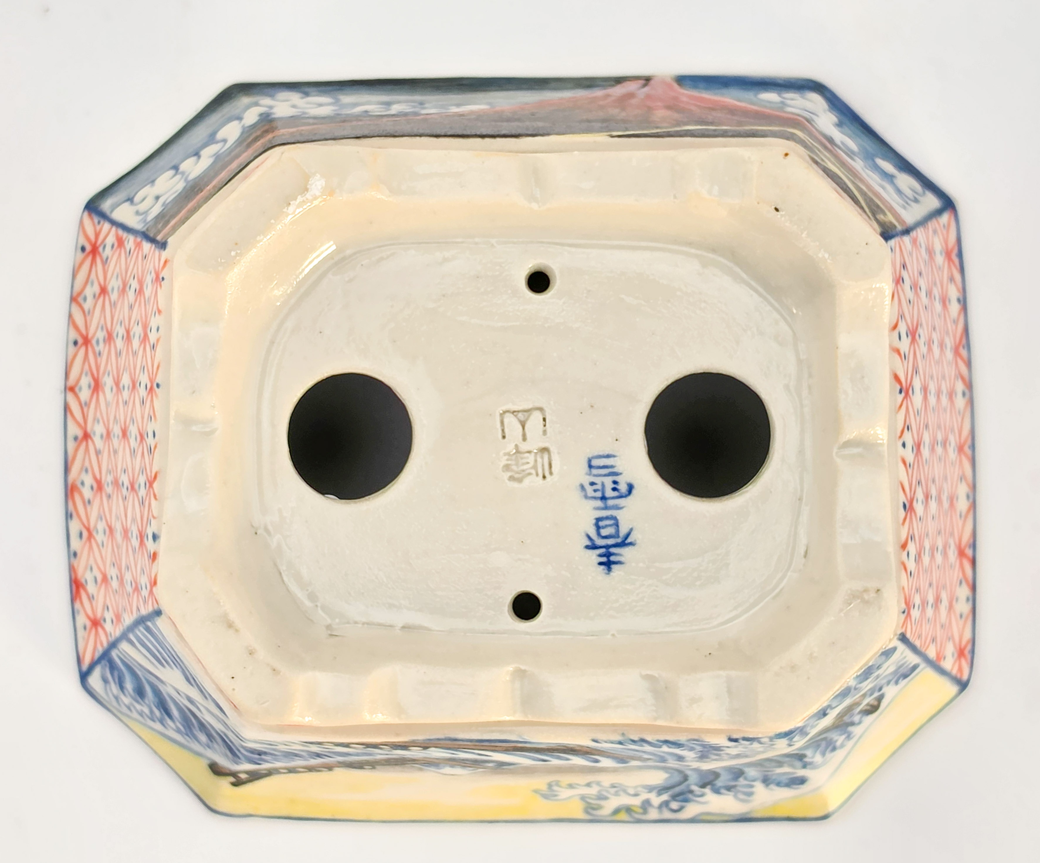 Bonsaischale Syunsetu Japan handbemalt 11,5x9,5x5cm